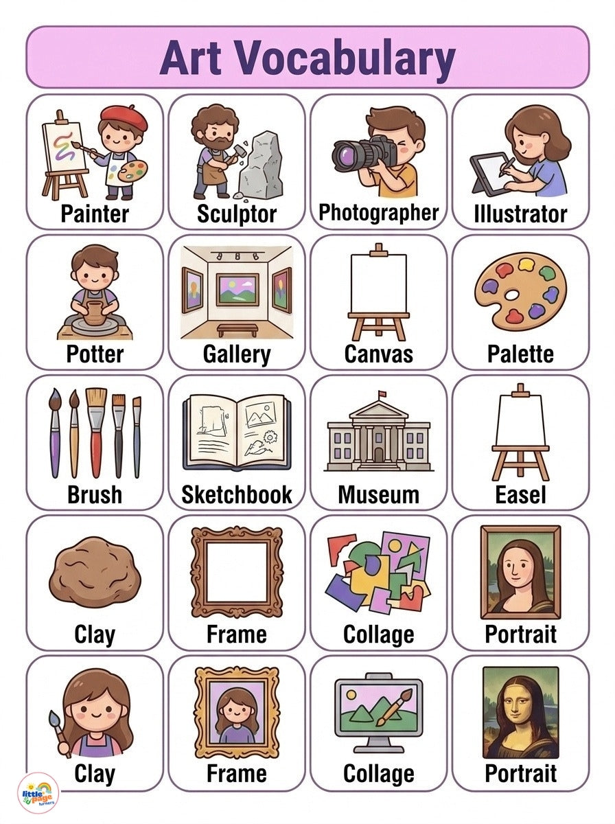 Kids Vocabulary Builder for Preschool – Printable PDF Activity Book