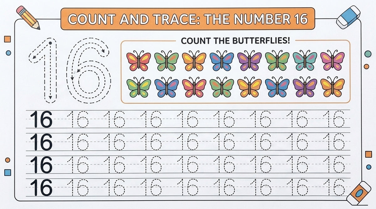 Dotted Lines Number Tracing Workbook – Preschool & Kindergarten PDF Worksheets