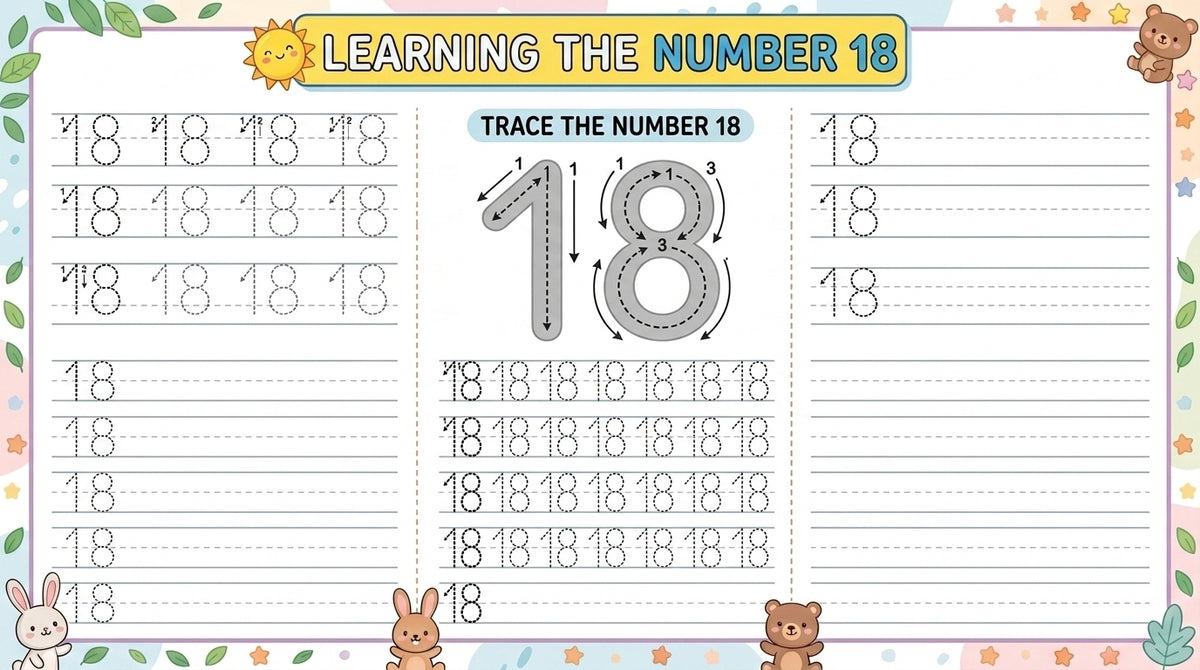 Dotted Lines Number Tracing Workbook – Preschool & Kindergarten PDF Worksheets