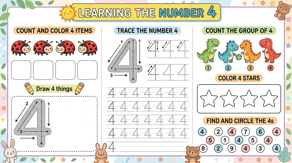 Dotted Lines Number Tracing Workbook – Preschool & Kindergarten PDF Worksheets