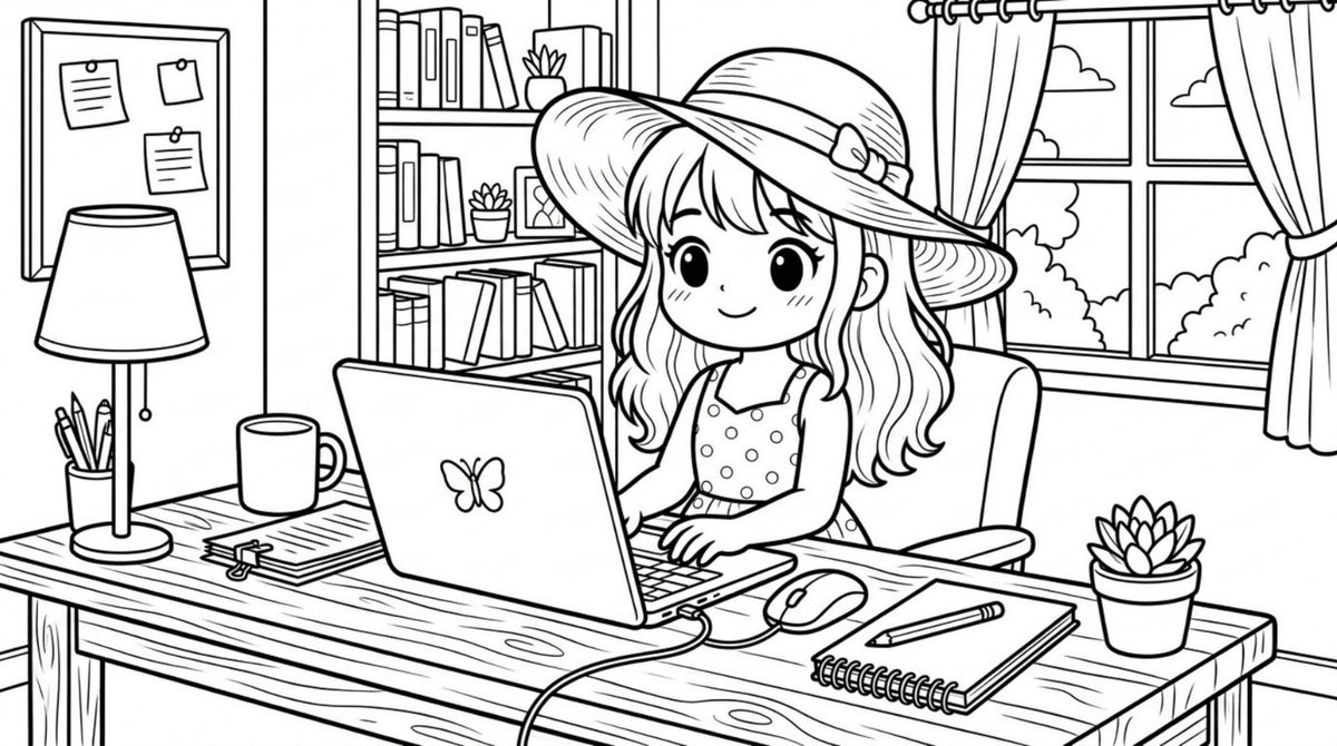 Ivy's Coloring Adventure – Kids Coloring Book (Printable PDF)
