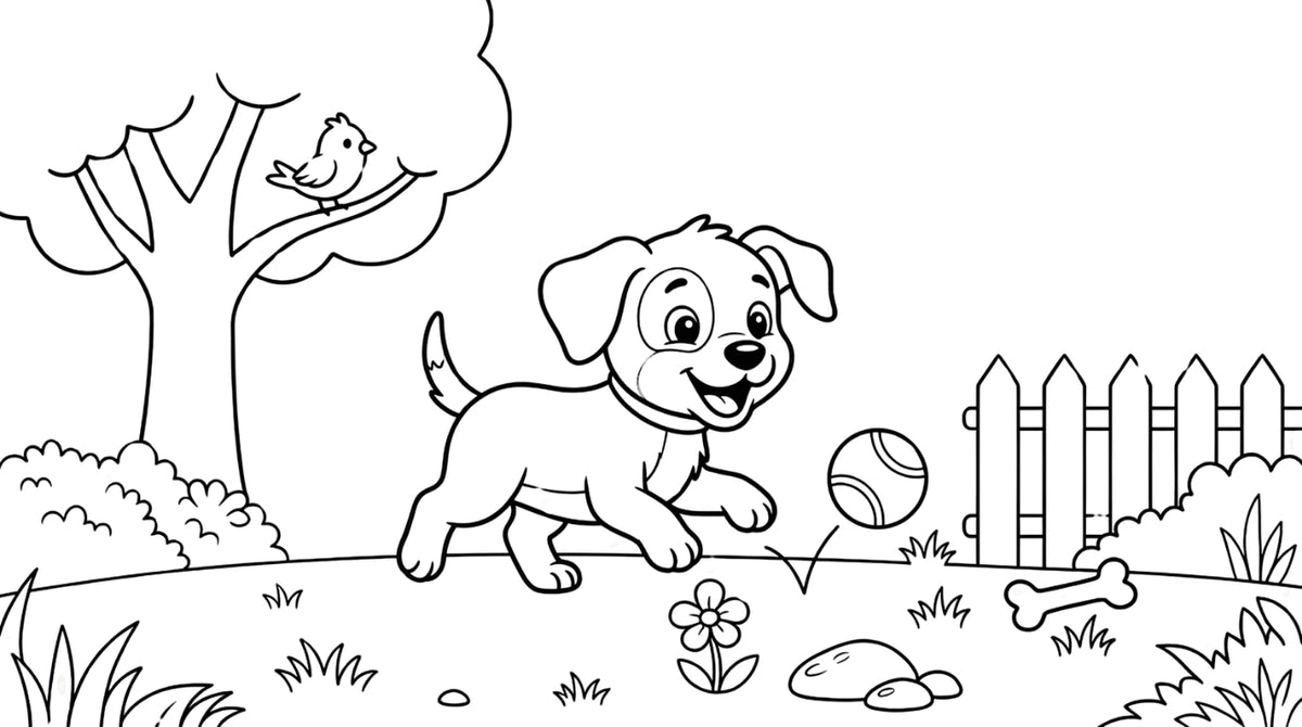 Animals & Nature Kids Coloring Book – Printable PDF for Preschoolers