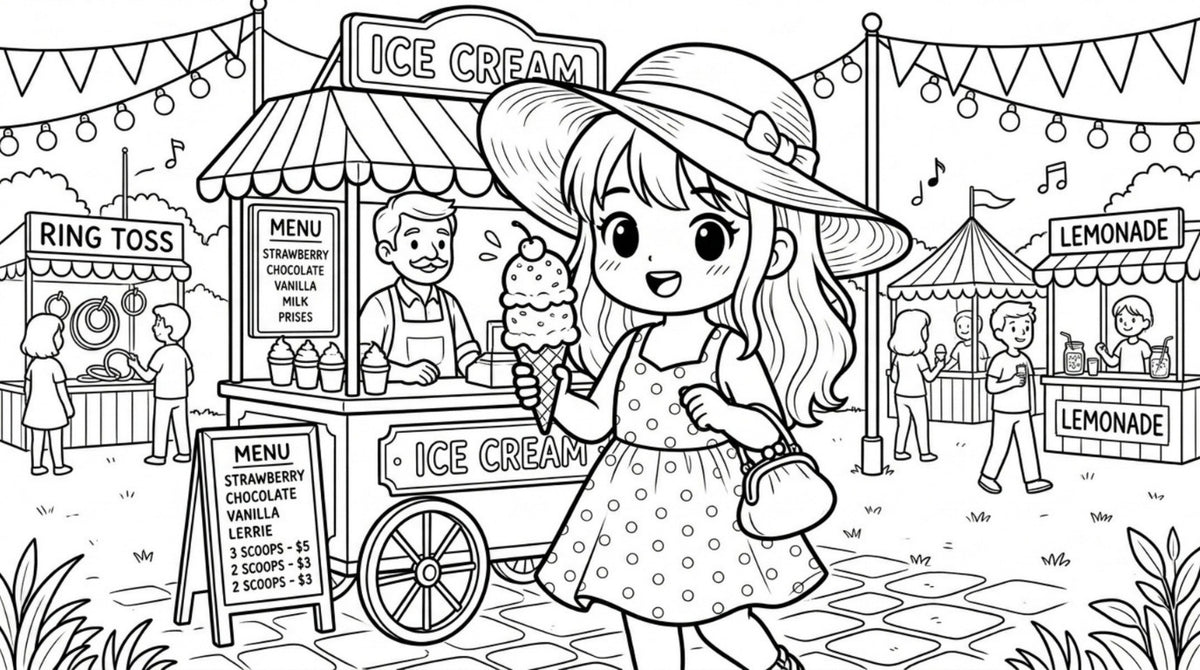 Ivy's Coloring Adventure – Kids Coloring Book (Printable PDF)