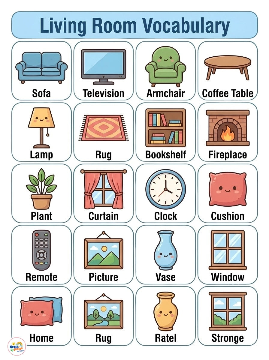 Kids Vocabulary Builder for Preschool – Printable PDF Activity Book