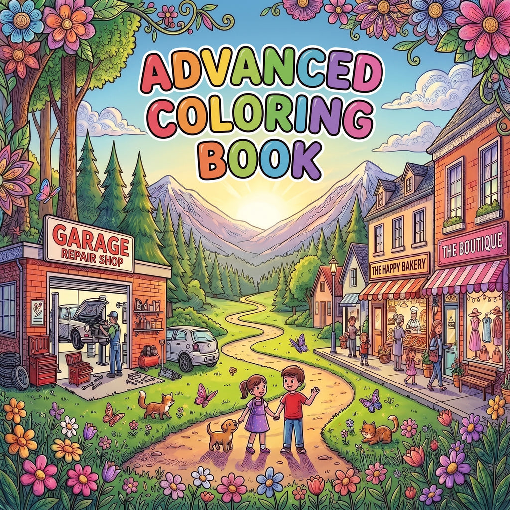 Advanced Coloring Book for Adults & Teens – Stress Relief & Detailed Art (Printable PDF)