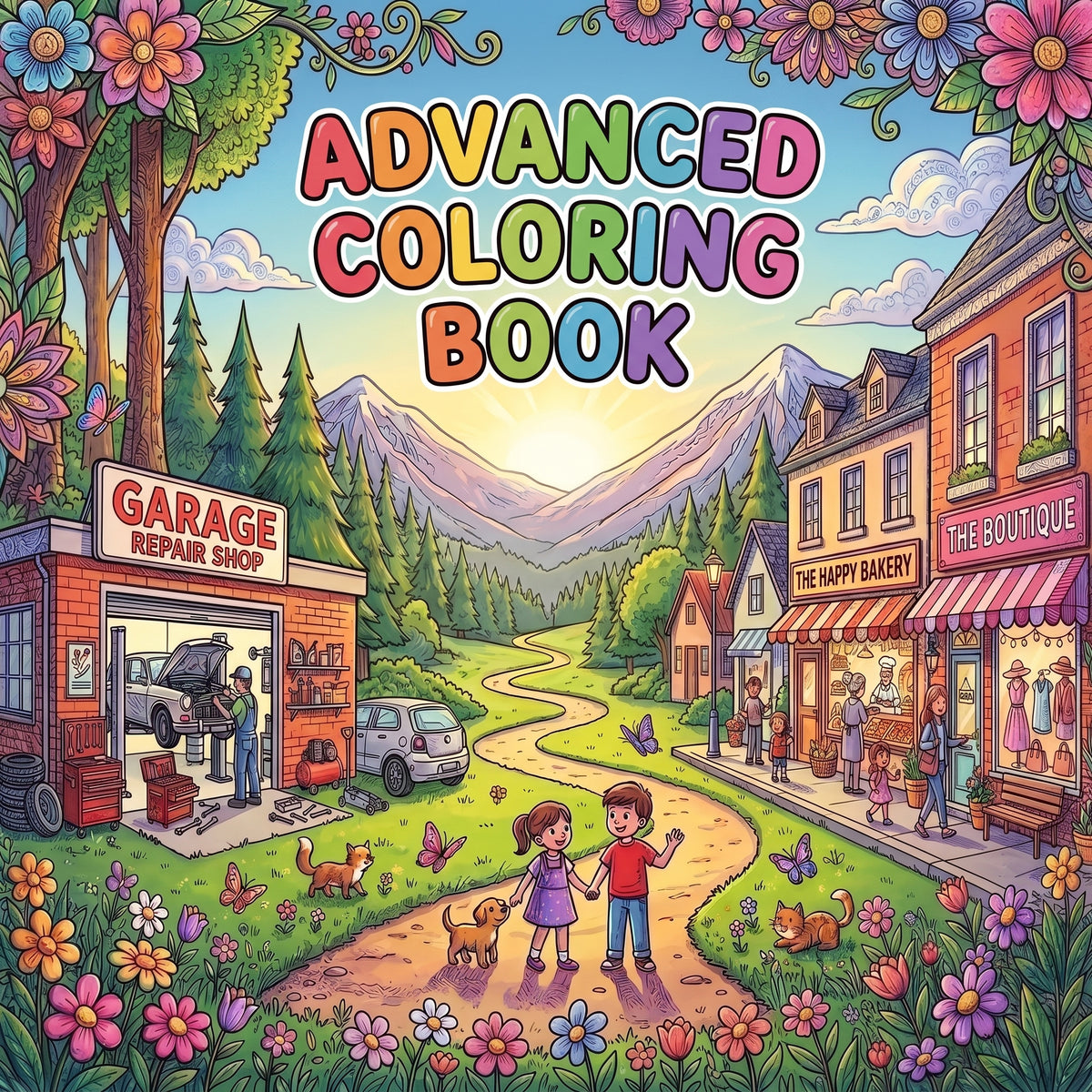 Advanced Coloring Book for Adults & Teens – Stress Relief & Detailed Art (Printable PDF)
