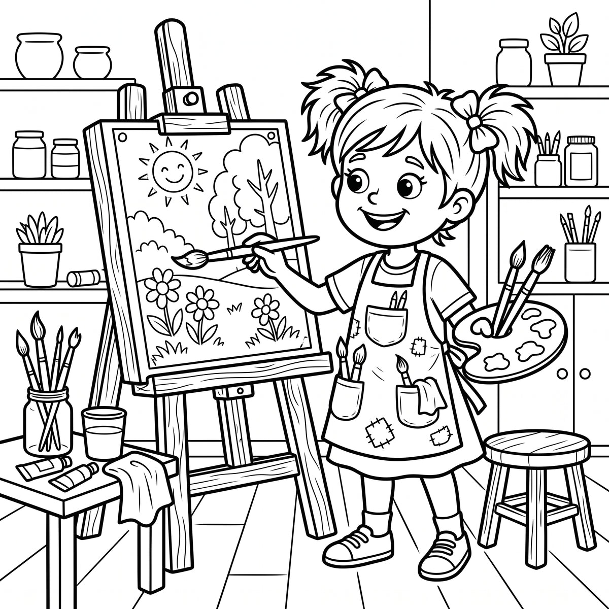 Kids Activity Coloring Book – Printable PDF | Fun Scenes for Children