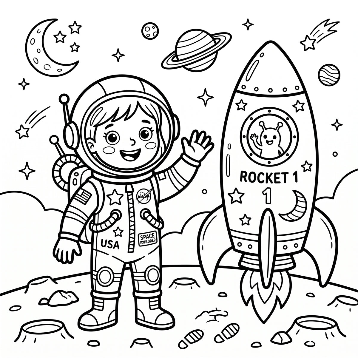 Kids Activity Coloring Book – Printable PDF | Fun Scenes for Children