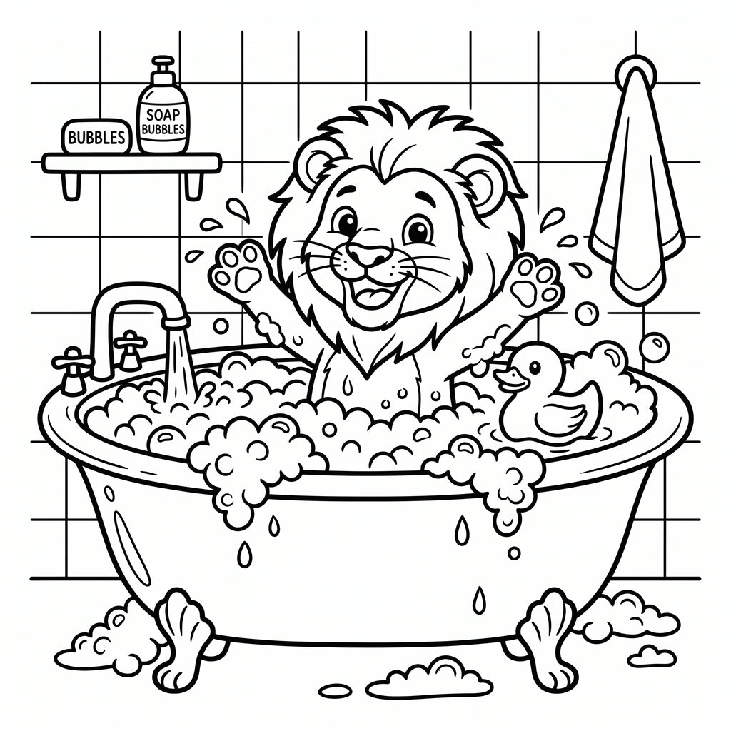 Cute Animals Coloring Book for Kids – Printable PDF | Instant Download