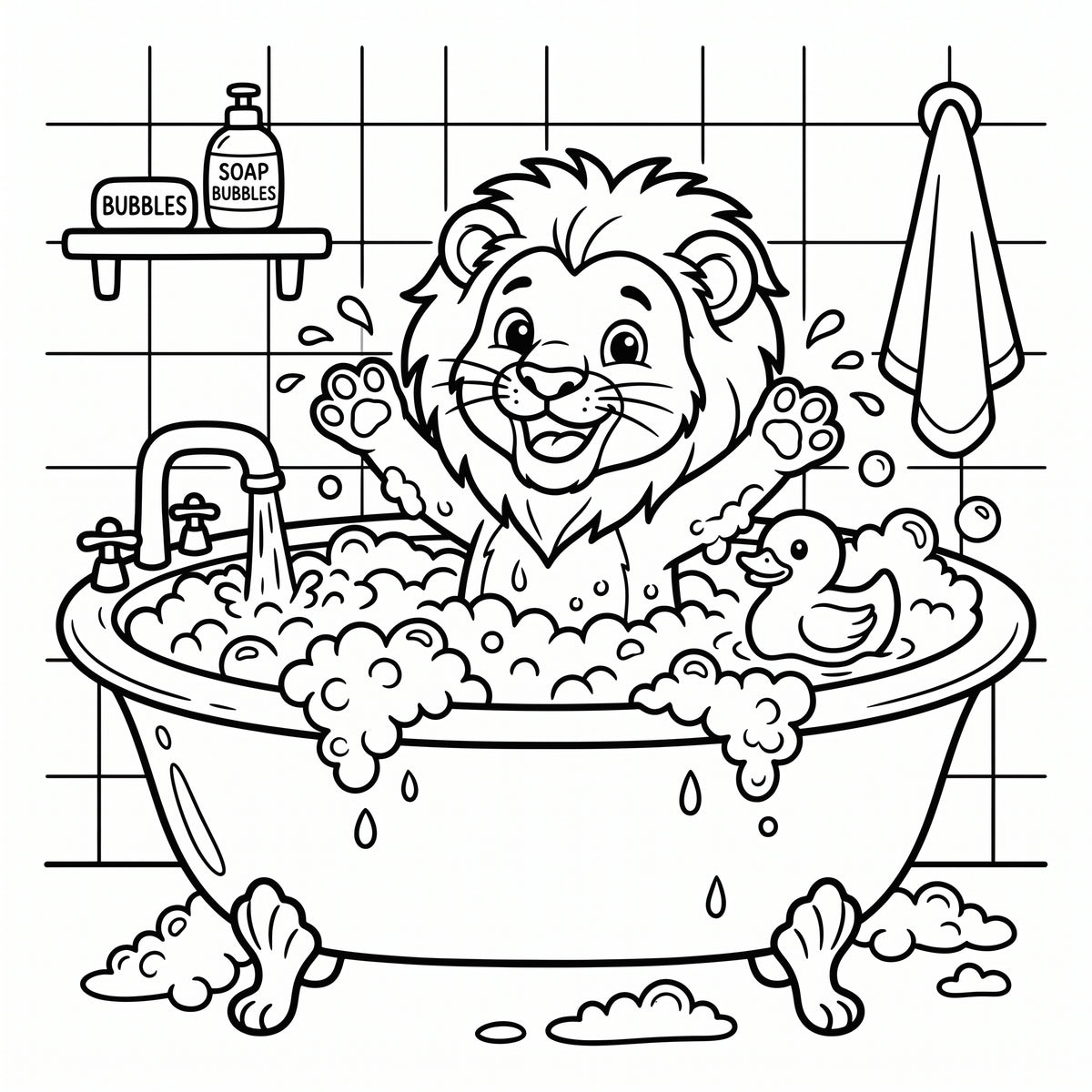 Cute Animals Coloring Book for Kids – Printable PDF | Instant Download