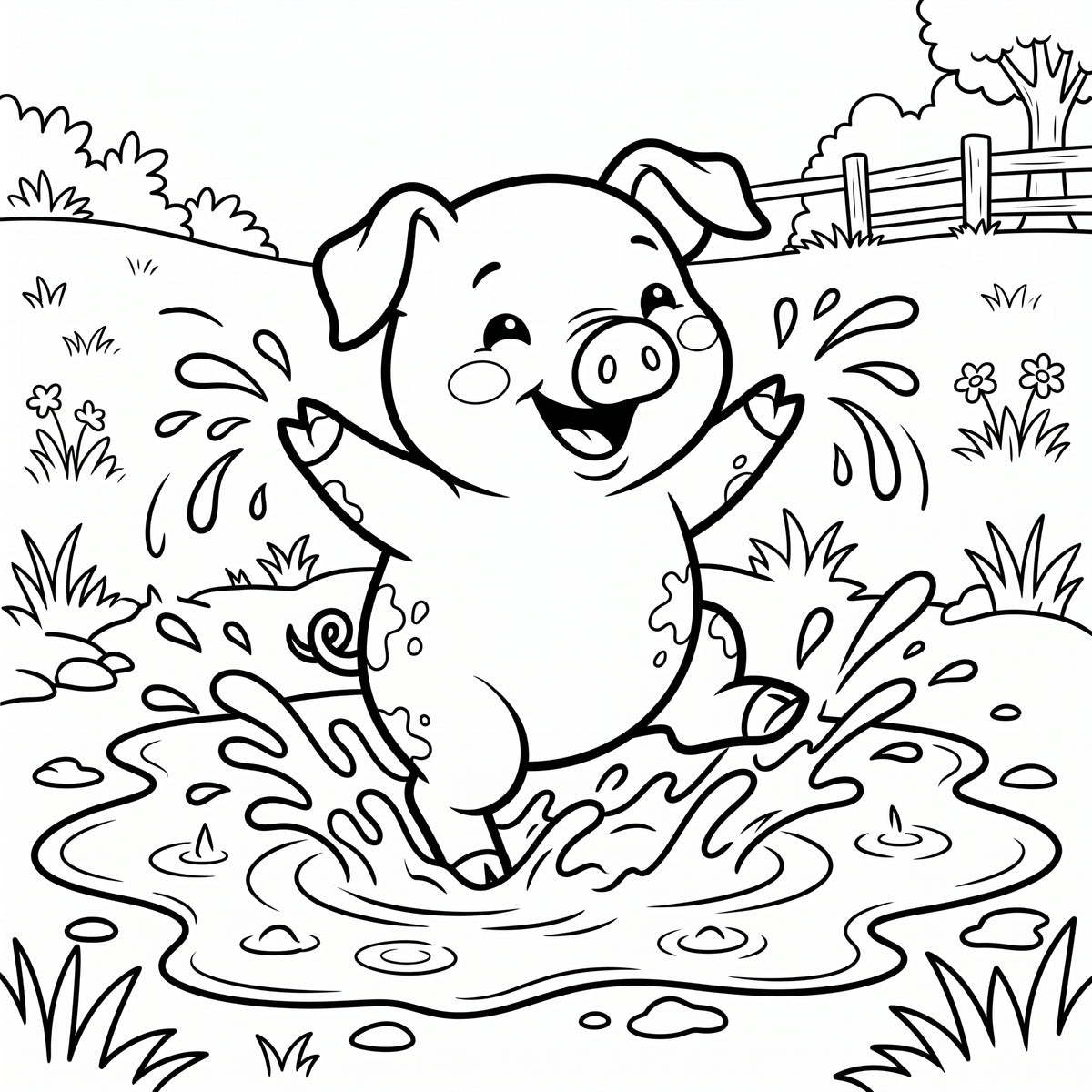 Cute Animals Coloring Book for Kids – Printable PDF | Instant Download