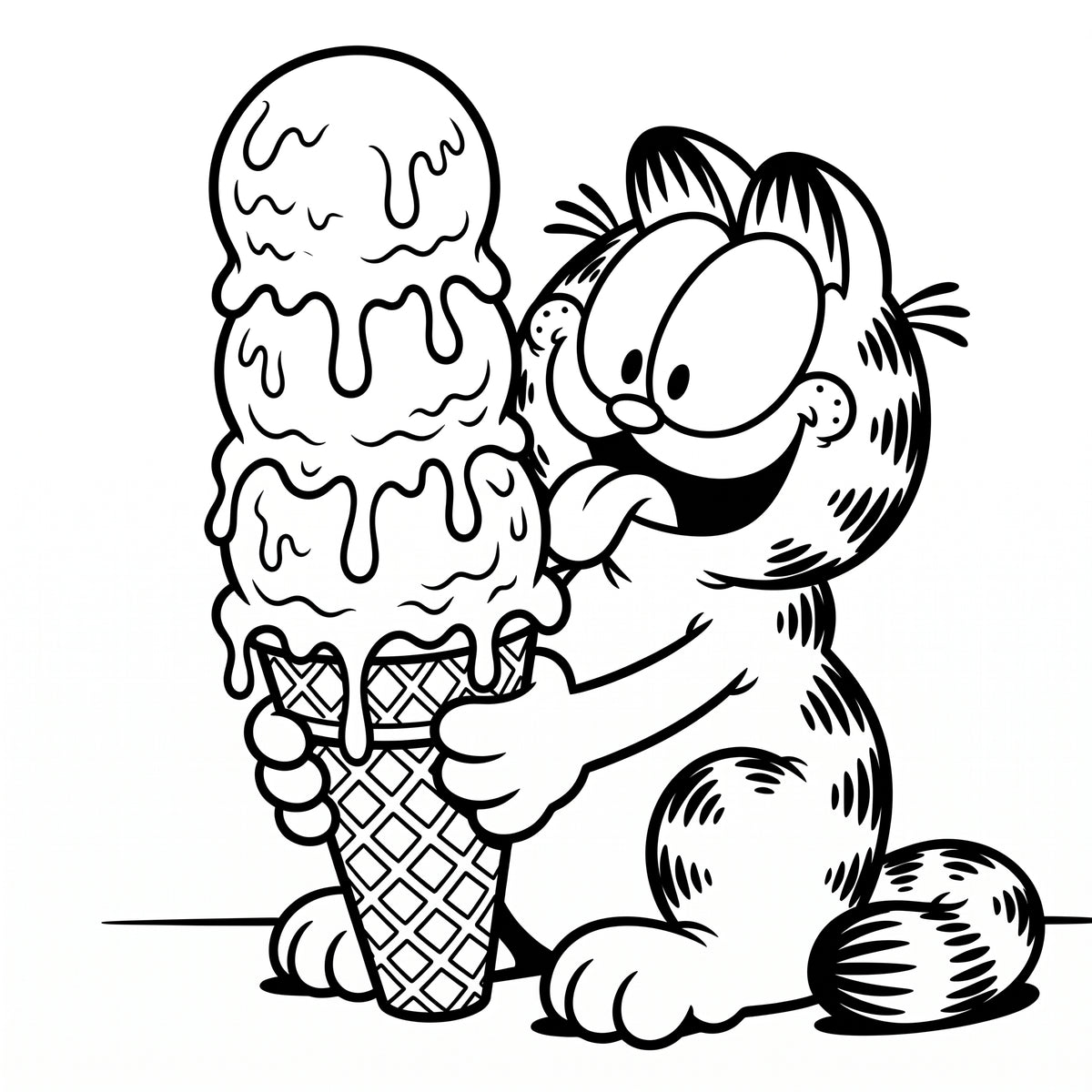 Cat Summer Coloring Book for Kids – Printable PDF | Instant Download