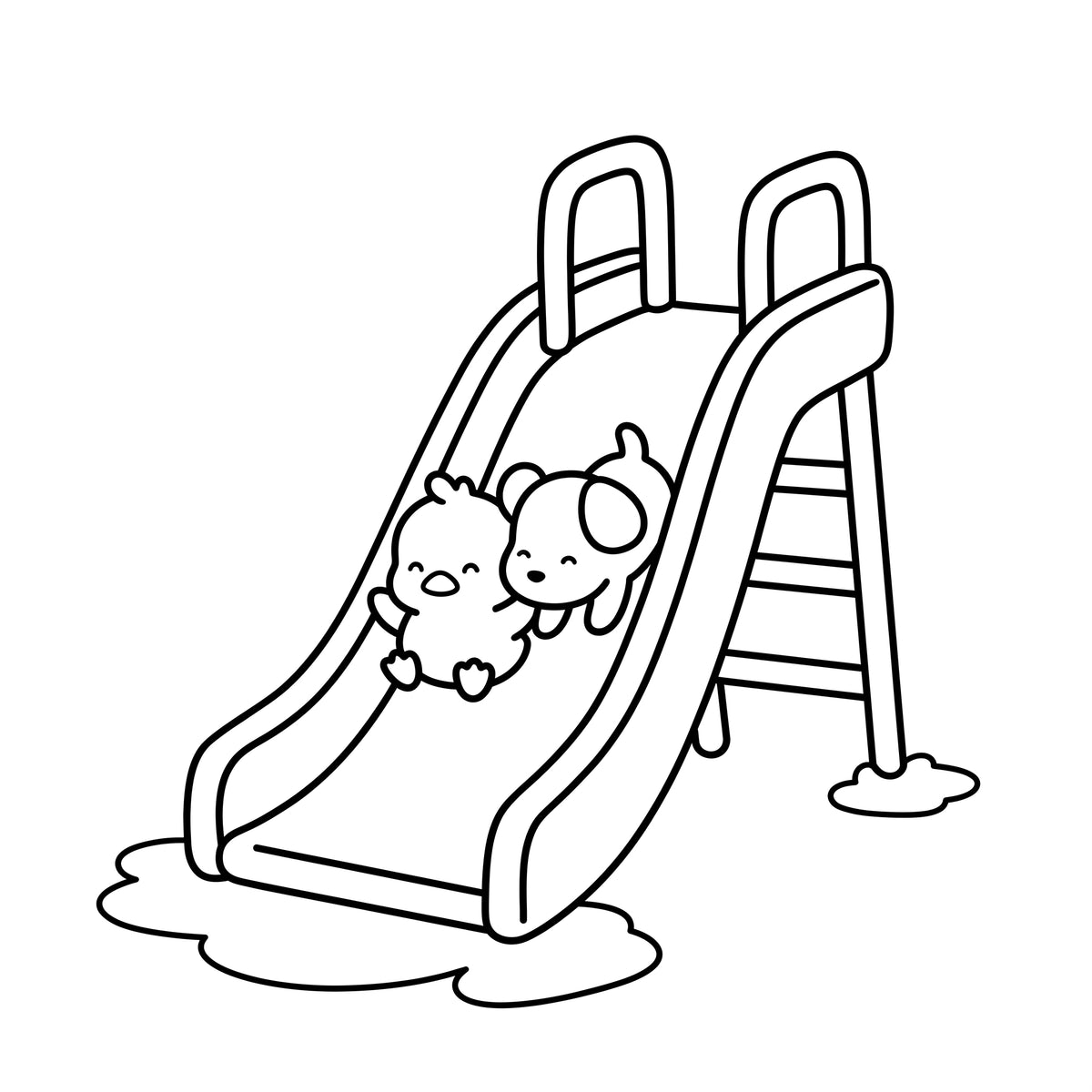 Capybara & Friends Coloring Book for Kids – Printable PDF | Instant Download