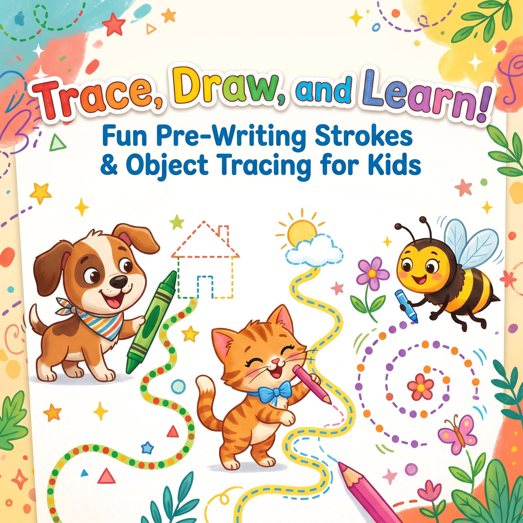 Pre-Writing Tracing Worksheets for Kids – Printable PDF | Handwriting Practice