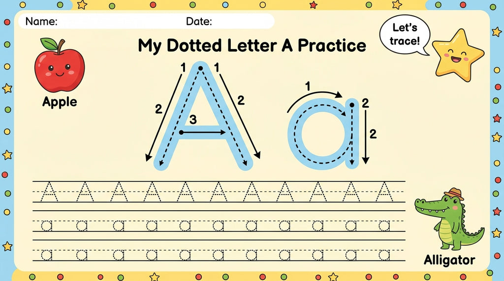 Dotted Line Learning Kids Book – Preschool Writing Workbook