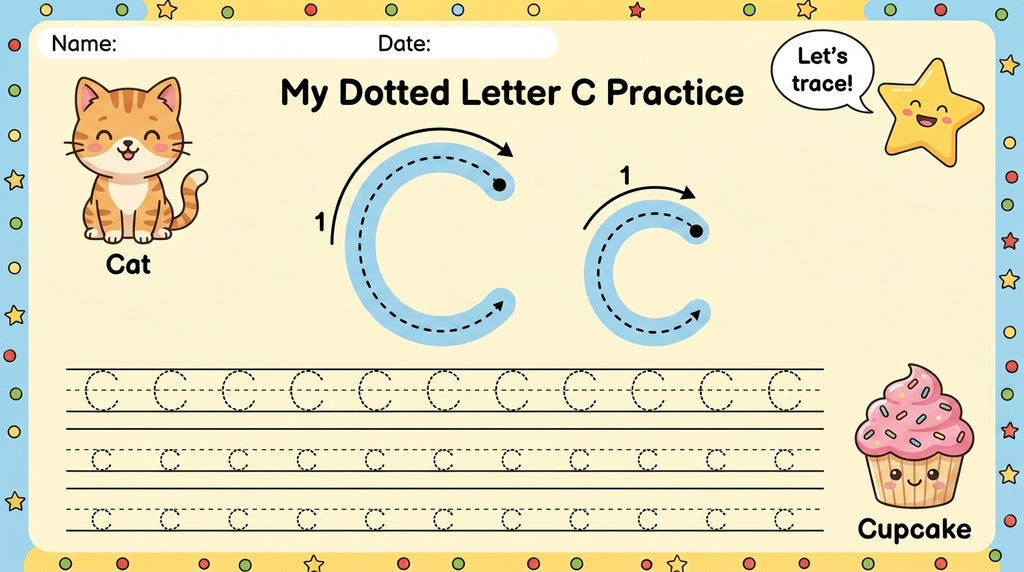 Dotted Line Learning Kids Book – Preschool Writing Workbook