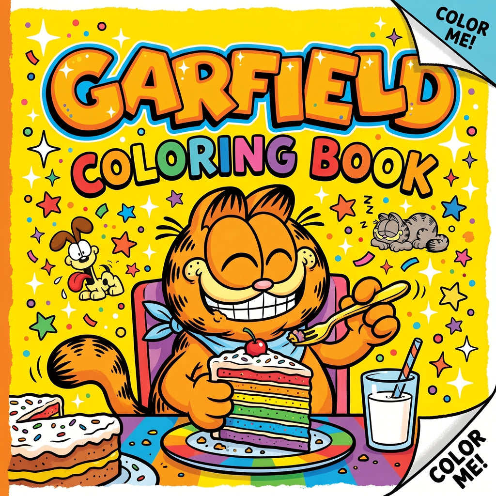 Cat Summer Coloring Book for Kids – Printable PDF | Instant Download