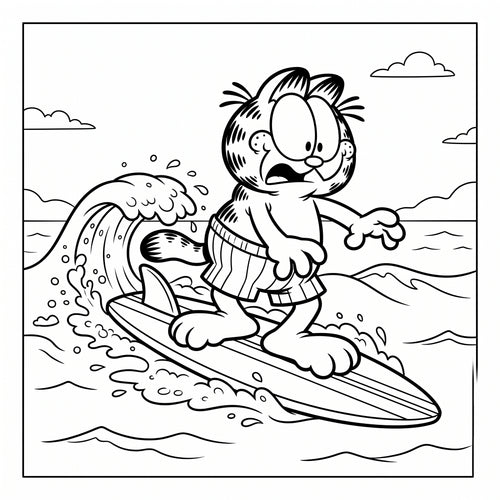 Cat Summer Coloring Book for Kids – Printable PDF | Instant Download
