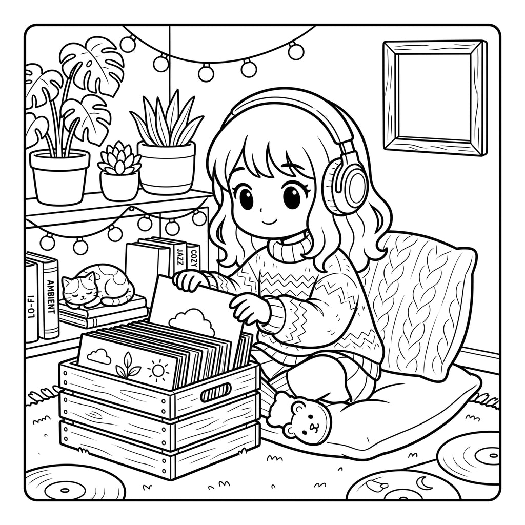 Cozy Coloring Book for Kids – Printable PDF Download