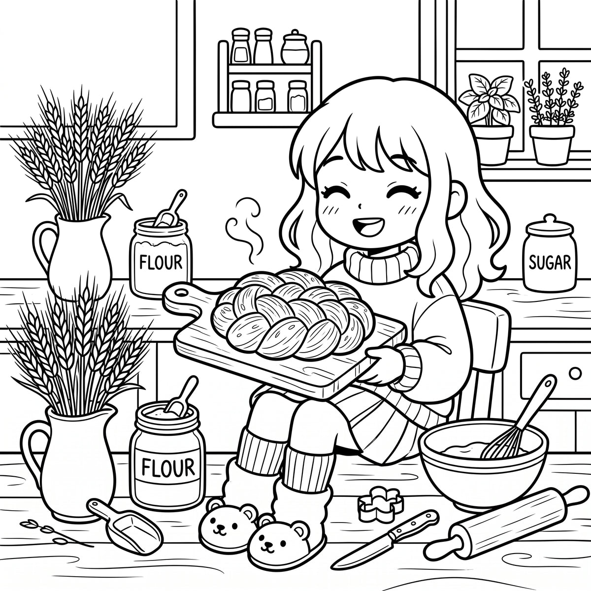Cozy Coloring Book for Kids – Printable PDF Download