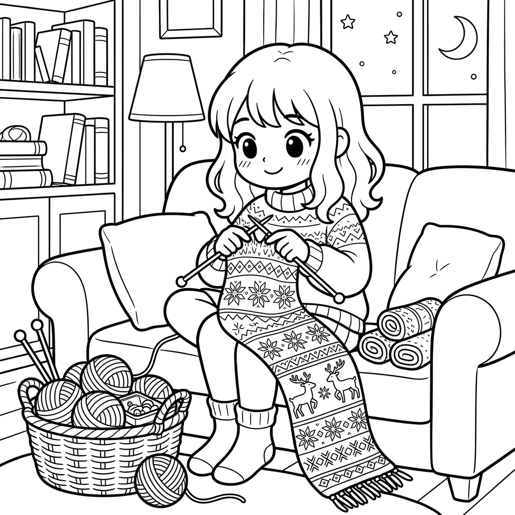 Cozy Coloring Book for Kids – Printable PDF Download