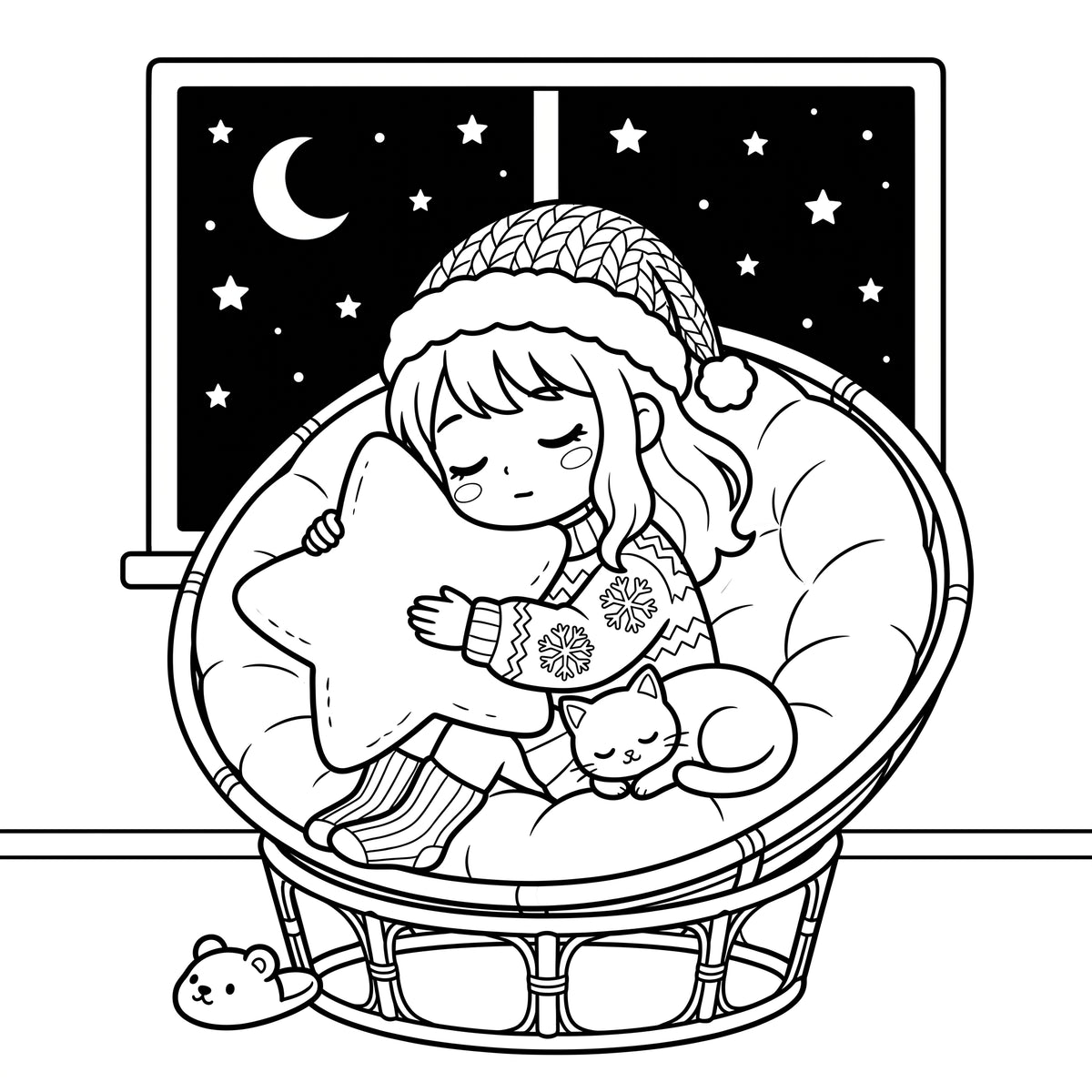 Cozy Coloring Book for Kids – Printable PDF Download