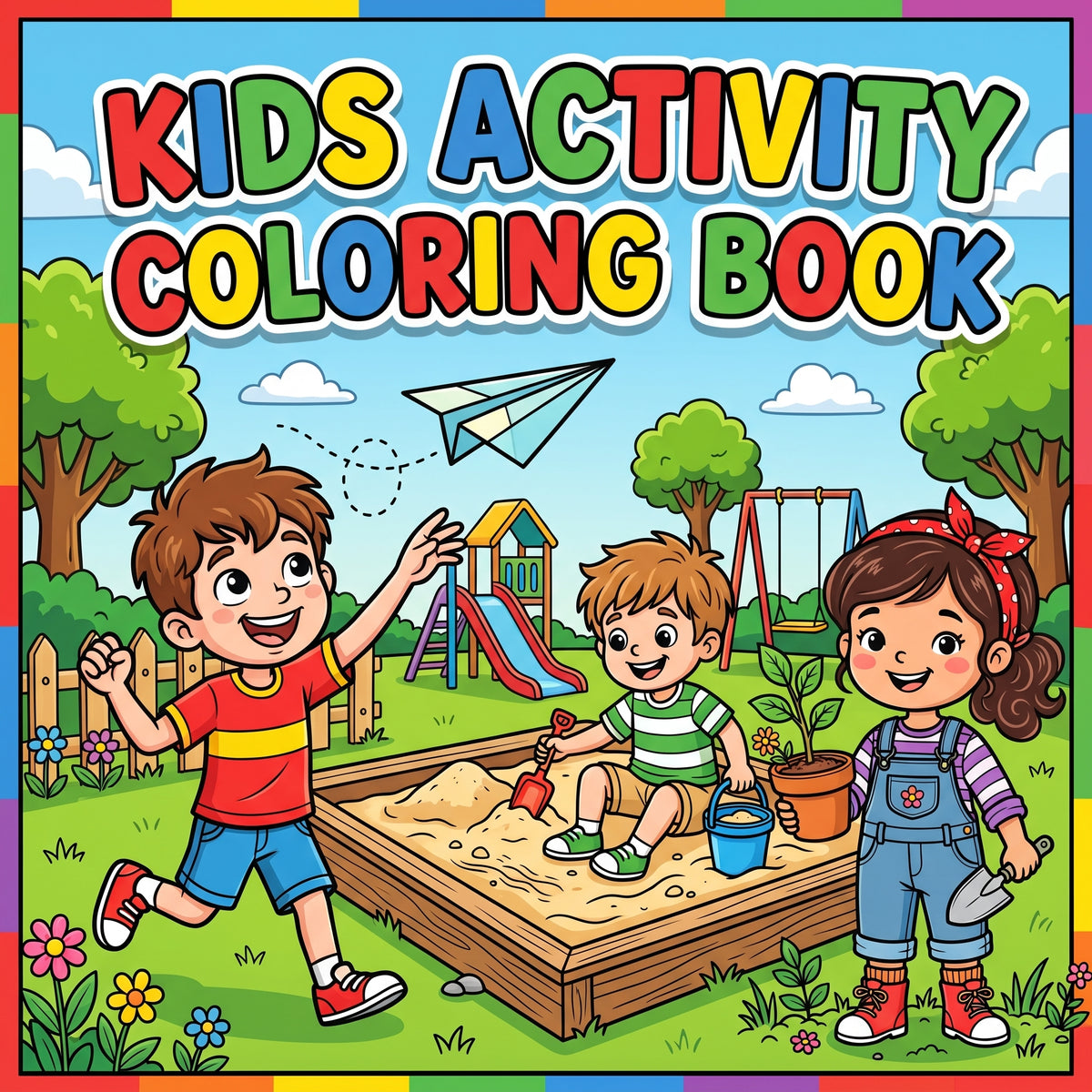 Kids Activity Coloring Book – Printable PDF | Fun Scenes for Children