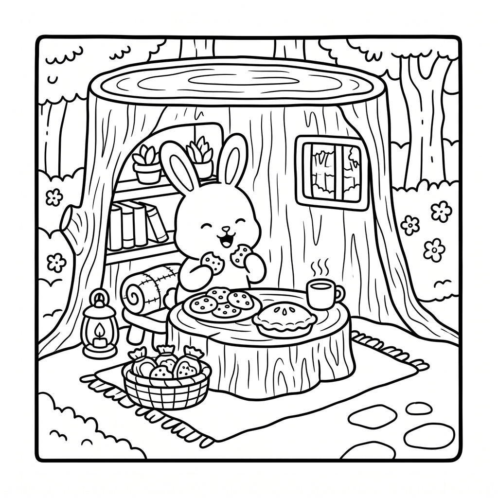 Cozy Coloring Book for Kids (Ages 4–10) – Cute & Relaxing Printable Coloring Pages