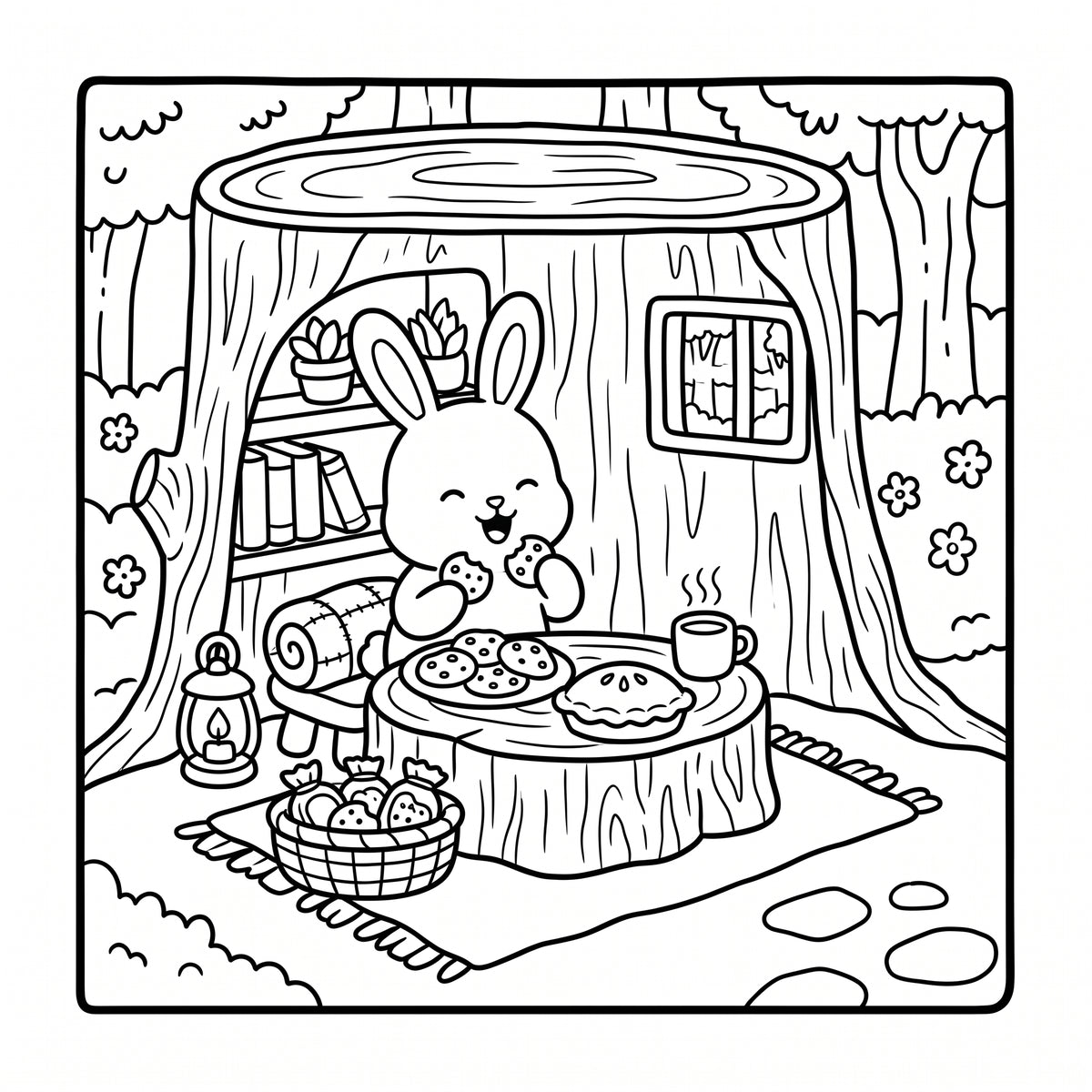 Cozy Coloring Book for Kids (Ages 4–10) – Cute & Relaxing Printable Coloring Pages
