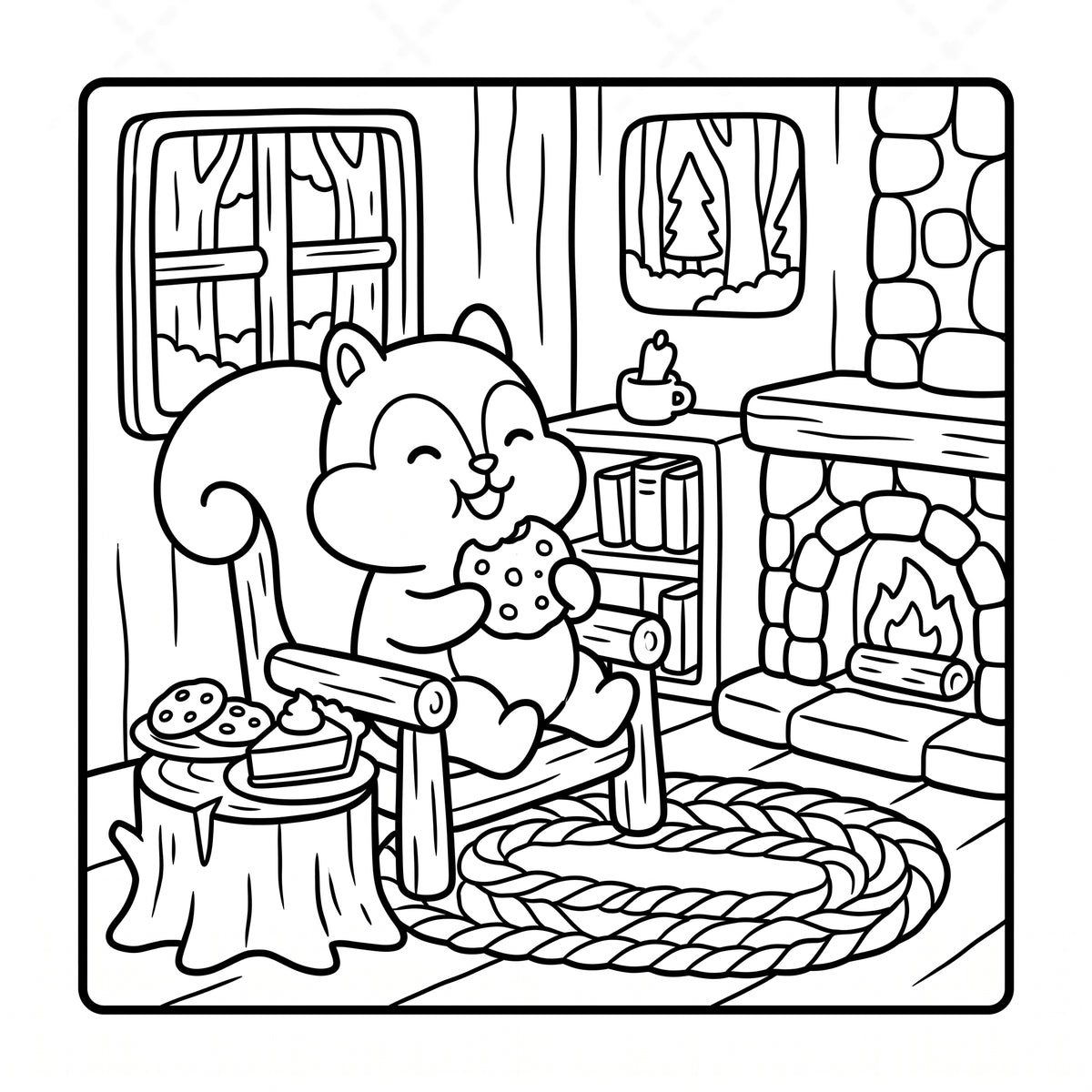 Cozy Coloring Book for Kids (Ages 4–10) – Cute & Relaxing Printable Coloring Pages