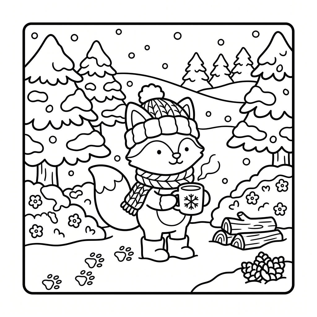 Cozy Coloring Book for Kids (Ages 4–10) – Cute & Relaxing Printable Coloring Pages