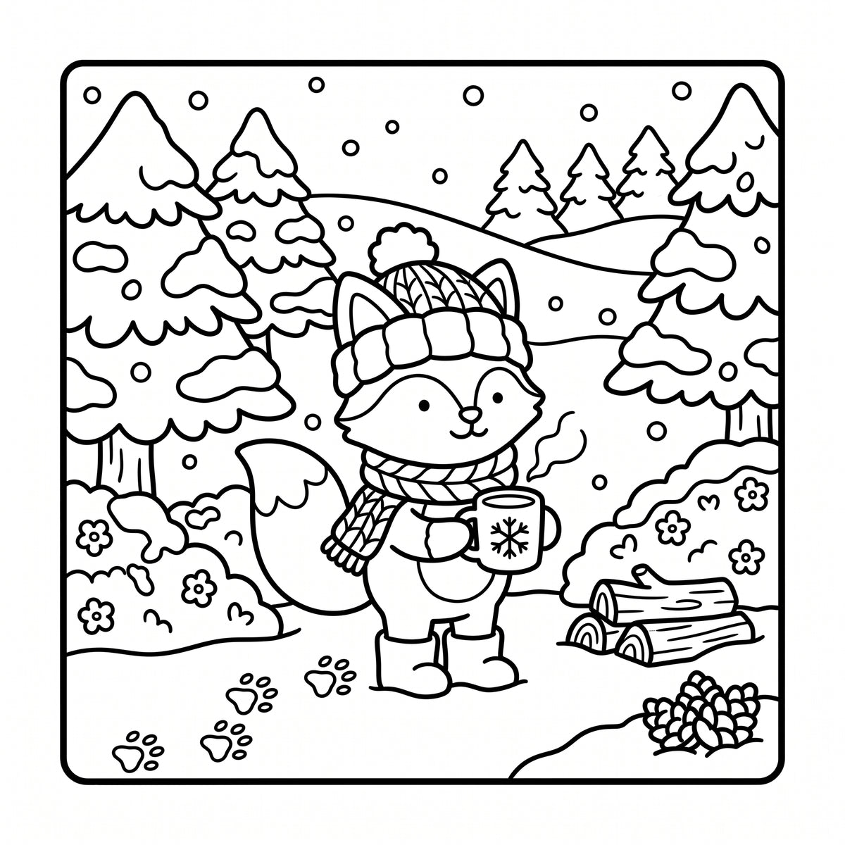 Cozy Coloring Book for Kids (Ages 4–10) – Cute & Relaxing Printable Coloring Pages