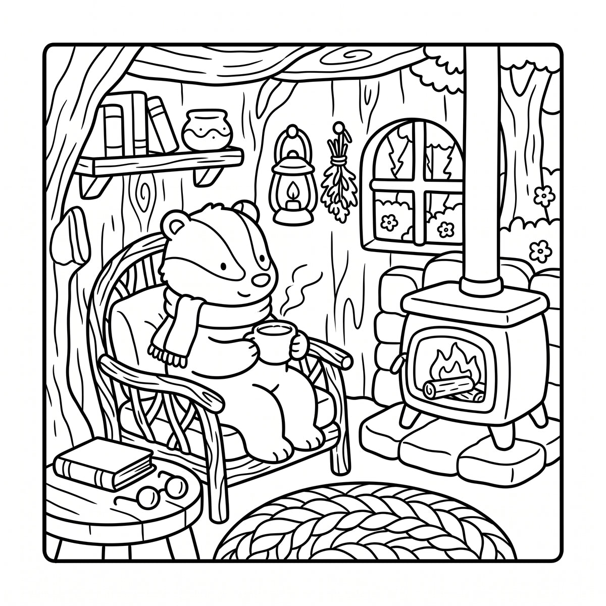 Cozy Coloring Book for Kids (Ages 4–10) – Cute & Relaxing Printable Coloring Pages