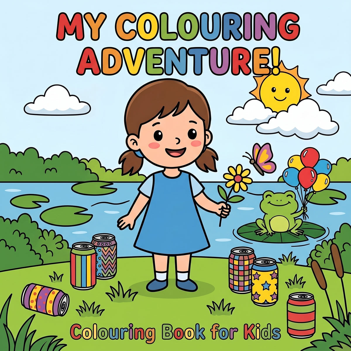 Animals & Nature Kids Coloring Book – Printable PDF for Preschoolers